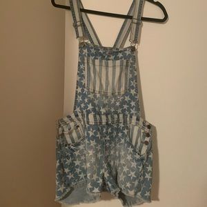 Stars and Stripes short overalls